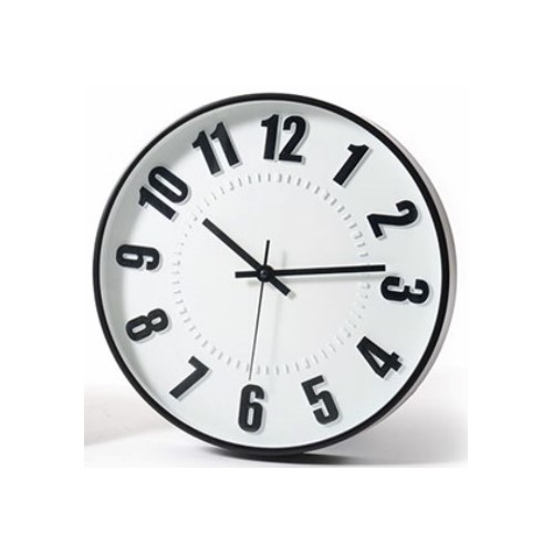 RELOJ PARED MHOME BLANCO/NEGRO 30CMS